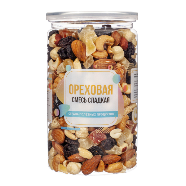 Ореховая смесь сладкая, банка, 500 гр.